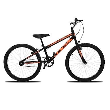 Imagem de Bicicleta Infantil Aro 24 KOG Masculina Com Freio V-Brake, Preto e Laranja