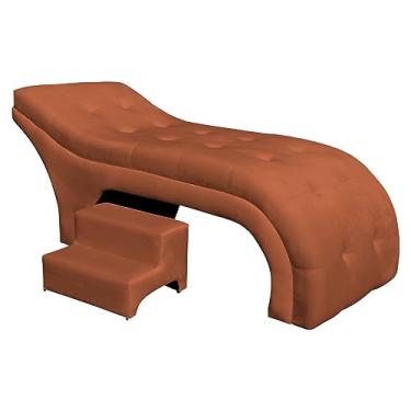 Imagem de Maca Estofada Botonê Para Salão de Beleza Extensão de Cílios 80cm Veludo - Estopar