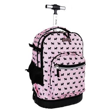 Imagem de seastig Mochila com rodinhas de 45,7 cm, mochila com rodas, bolsa de mão para laptop para adultos, crianças, viagem escolar, Cachorrinho, 18in