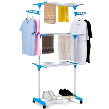 Imagem de Varal De 3 Andares Apartamento Aço Inox Pratico Dobrável