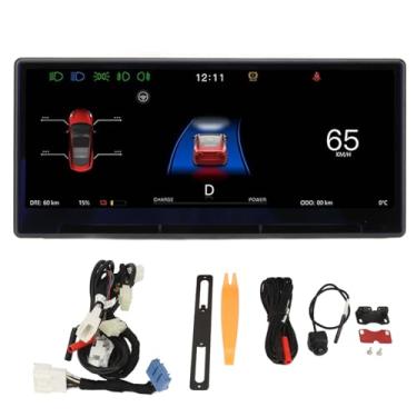 Imagem de Tela do painel do carro, substituição da tela do painel HUD para Tesla modelo 3 Y, tela de toque IPS de 8,9 polegadas 1920 x 720 Carplay para tela LCD Android Auto(com câmera frontal)