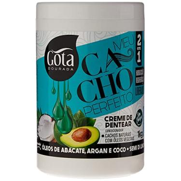 Imagem de Creme para Pentear Cacho Pft Abac+Arg+Semi Di Lino 1Kg, Gota Dourada