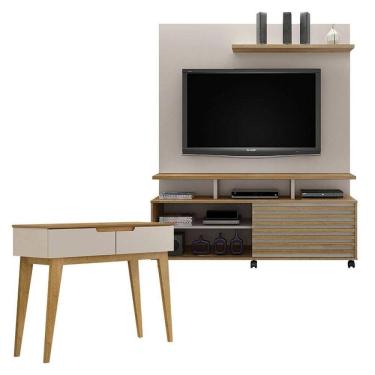 Imagem de Estante Home Theater Star e Aparador Bellíssima Off White Cinamomo - Valdemóveis