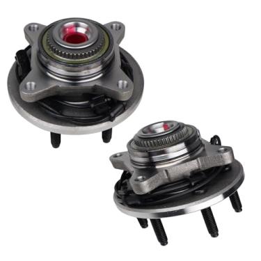 Imagem de KUSATEC 515043 2 peças de rolamento de roda dianteira e conjunto de cubo compatível com Ford Expedition, Lincoln Navigator, 2003 2004 2005 2006, 6 parafusos com ABS