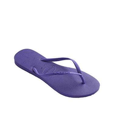 Imagem de Havaianas Sandália feminina fina da Mulher Maravilha, Roxo (roxo), 1-2