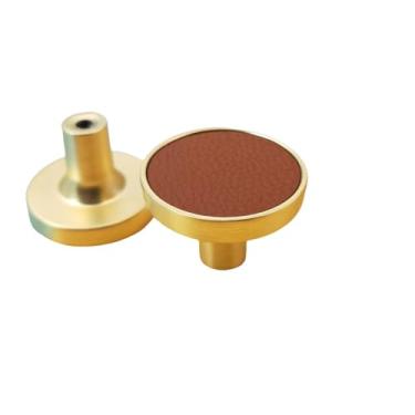 Imagem de Puxadores de cozinha para móveis de armário de gaveta para maçaneta de armário Maçaneta de cozinha para móveis Decore o gancho de suspensão de parede, M, couro marrom