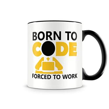 Imagem de Caneca Born To Code Preta 330 ml