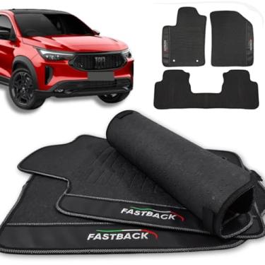Imagem de Tapete Borracha Compatível Com Fastback Audace Impetus Limited Abarth 2023 2024 2025 Proteção do Carpete e Assoalho