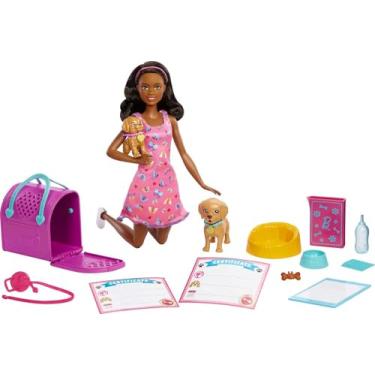 Imagem de Barbie Conjunto de Brinquedo Adota um Cachorrinho Negra