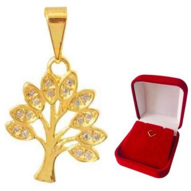 Imagem de Pingente Árvore da Vida em Zircônia Folheado a Ouro 18k Semijoia + Gar