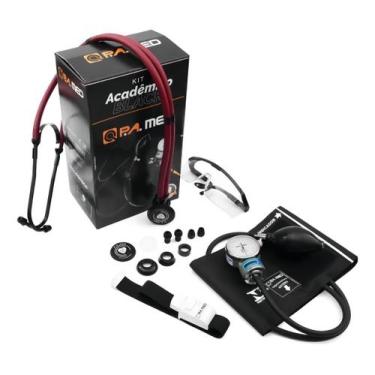 Imagem de Kit Acadêmico P.a. Med Pressão + Estetoscópio Vinho - PAMED