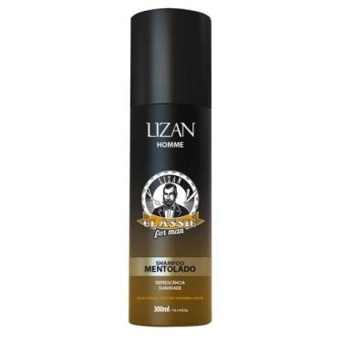 Imagem de Shampoo Mentolado Cabelo e Barba Classic Lizan For Men 300ml