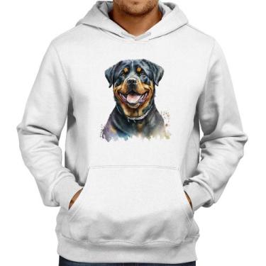 Imagem de Moletom Cachorro Rottweiler - Foca na Moda, Branco, G