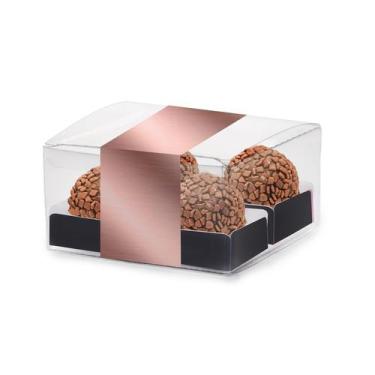 Imagem de Caixa Clean com Forminhas Festa Rose Gold - 4 unidades - Cromus - Rizz