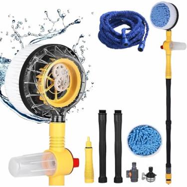 Imagem de Escova de limpeza rotativa automatica com mangueira mágica dispenser sabão detergente multiuso