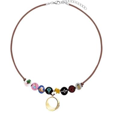 Imagem de PRINCESS CUTENESS STORE Colar Annabeth Chase feito à mão com contas de madeira camp meio sangue semideus grego Percy Jackson