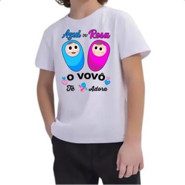 Imagem de Camiseta Infantil Cha Revelacao o Vovo te adora - Alearts, 2