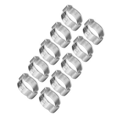 Imagem de 10pcs Ferro Galvanizaram Duas Mangueiras de Orelha para Flerar Tubo a Gasolina, Tubo, Grampo de Tubo, Mangueira Com Acabamento Em Zinco, 5~23mm (13-15mm)