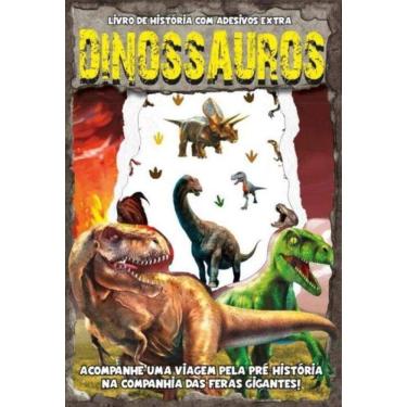 Imagem de Dinossauros Livro de História Com Adesivos Extra - 01ed/20