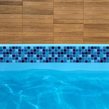 Imagem de Bordas Adesivas Piscinas 1mx10cm 1und Pastilhadas com proteção UV - Le