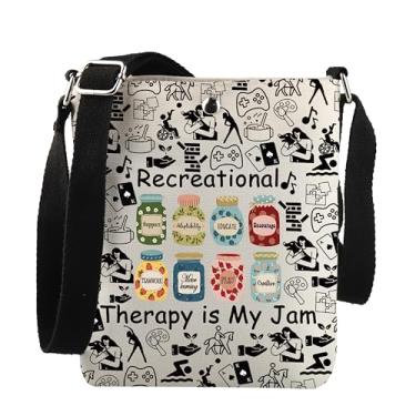 Imagem de Presente de terapeuta recreativo Recreational Therapy is My Jam Bolsa tiracolo Presente de agradecimento ao terapeuta, Therapy is My Xk