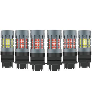 Imagem de RUNEWAX Kits de luz traseira LED para Ford F250 F350 Super Duty 2023 2024 2025, WT21W reverso + 3157 luz de sinalização de freio/seta, substituição direta OEM CANBUS 12V, pacote com 6