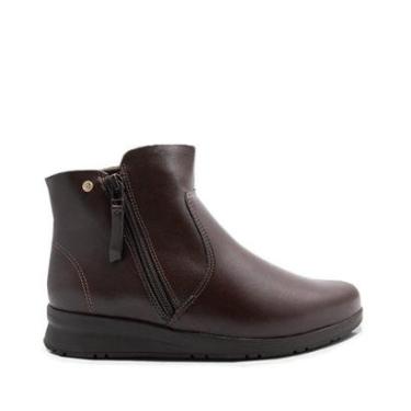 Imagem de Bota Comfort Flex Couro Cano Baixo-Feminino