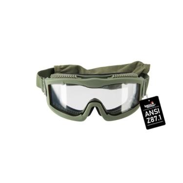 Imagem de Lancer Tactical Óculos de segurança táticos Airsoft AERO - lente de painel duplo de 3 mm, óculos anti-embaçamento para caça e ciclismo - uma lente (verde (OD verde/transparente)