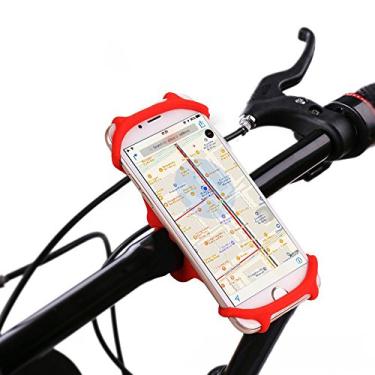 Imagem de Cllena Suporte de telefone de bicicleta para qualquer smartphone: iPhone 7/7+, 6/6+, 5s, 5, Galaxy S7/S7 Edge, S6, S5, S4, Nexus, Nokia, LG. Motocicleta, Suporte de telefone de bicicleta. Acessórios