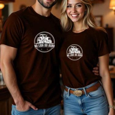 Imagem de Camiseta Algodão Unissex Casal Country Estampa Na Lida Do Agro Usar Me