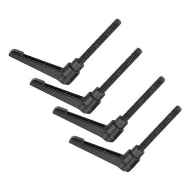 Imagem de Domary Botões de Máquina de Metal Alça de Fixação Ajustável M8 Pinça de Rosca Masculina Universal Liga de Zinco Preto 4pcs (Comprimento do parafuso 32 mm)