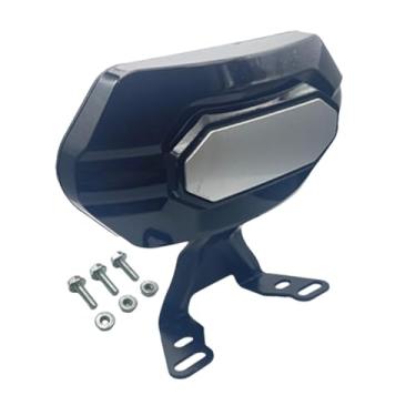 Imagem de YIJU Suporte para bicicleta elétrica, instalação prática, componentes de encosto Sissy Bar, Preto, Tamanho real