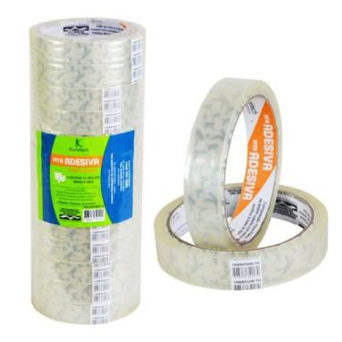 Imagem de Fita Adesiva 24mm X 50m Transparente Koretech - Pacote c/10 Unidades