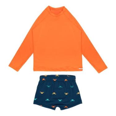 Imagem de Conjunto Blusa + Sunga Infantil Menino Praia Proteção Solar - Jagar, C