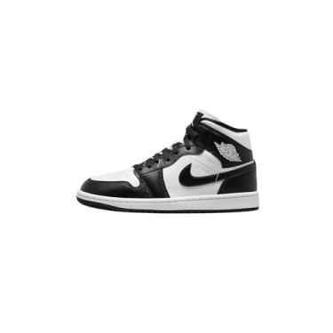 Imagem de Tênis de basquete feminino Jordan Nike Mid, Panda médio preto branco, 39 BR