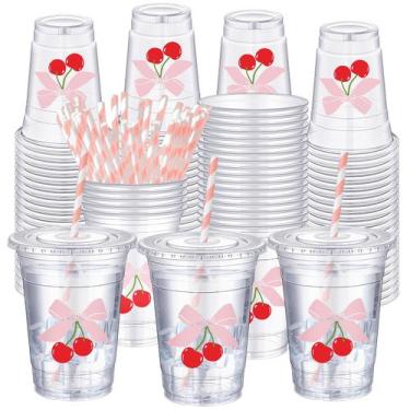 Imagem de Copos plásticos descartáveis Sliner Coquette 470mL 50 unidades com can