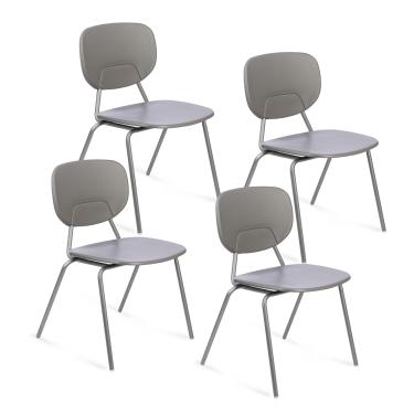 Imagem de Conjunto com 4 Cadeiras Fixas Valentina Grey