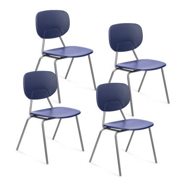 Imagem de Conjunto com 4 Cadeiras Fixas Valentina Dark Blue