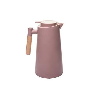 Imagem de Garrafa Térmica Lyor Escandinávia 1L Nude Cabo de Madeira Design Moderno