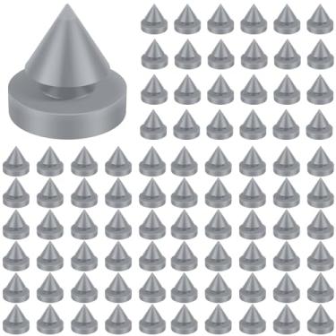 Imagem de Silenciador de porta de borracha de 200 peças, silenciador anticolisão de porta de metal seguro, 1,2 cm de diâmetro, redutor de ruído, dobradiça cinza, substituição para moldura de porta de metal