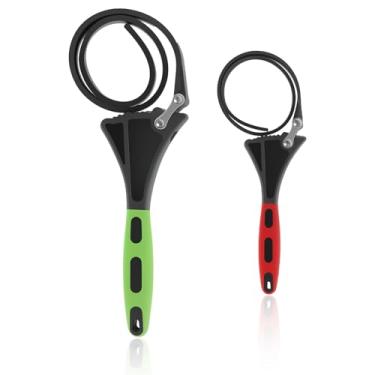 Imagem de 2 unidades de chave inglesa de borracha ajustável, chave de filtro de óleo de diâmetro de 10 cm e 15 cm chave de aperto multifuncional para abridor de jarras, filtro de água, encanamento, pia e