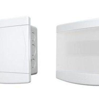 Imagem de Quadro Distribuição Embutir 6/ 8 Disjuntores Tampa Branca - Tigre