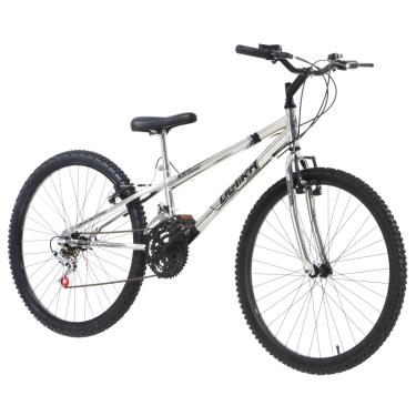 Imagem de Bicicleta de Passeio Ultra Bikes Esporte Chrome Line Rebaixada Aro 26 Reforçada Freio V-Brake – 18 Marchas Cromado