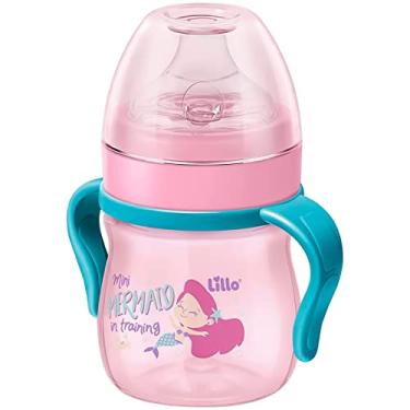 Imagem de Lillo Caneca Aprendizado C/ Alça Evolution Bebedor SIL 150 ml - Menina, Lillo, Rosa/Verde