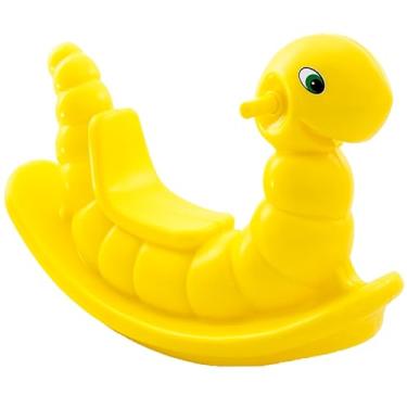 Imagem de BE PLACE KIDS Gangorra Infantil Minhoquinha – Brinquedo Educativo de Plástico Resistente – Para Meninos e Meninas – Cores Sortidas (amarelo)