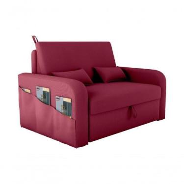 Imagem de Sofá Cama 2 Lugares Com Bau 1,40 Mts Day Matrix Vinho