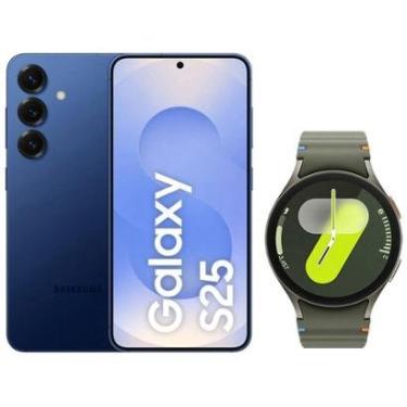 Imagem de Samsung Galaxy S25 5G 256GB Galaxy AI + Smartwatch Watch7 44mm-Unissex