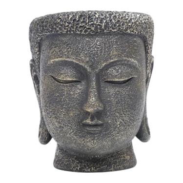 Imagem de Generic Vaso de flores em formato de cabeça de Buda, ideal para decoração, presente e artesanato. Perfeito para jardim, quintal, café e pátio, 8.5 Cm X 9.2 Cm X 10.4 Cm