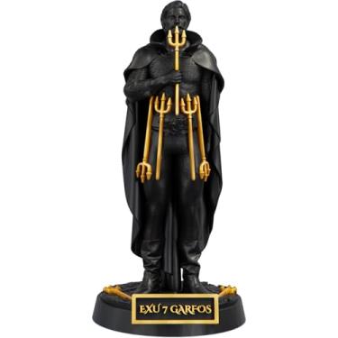 Imagem de Estátua Exu 7 Garfos Umbanda Candomblé (Cor Aurum Noctis)