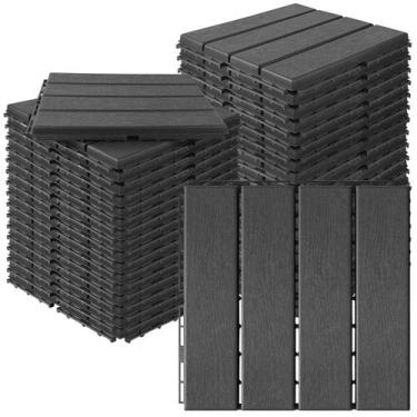 Imagem de Telhas de convés interligadas de plástico MYFAMIREA 36 unidades 30x30c